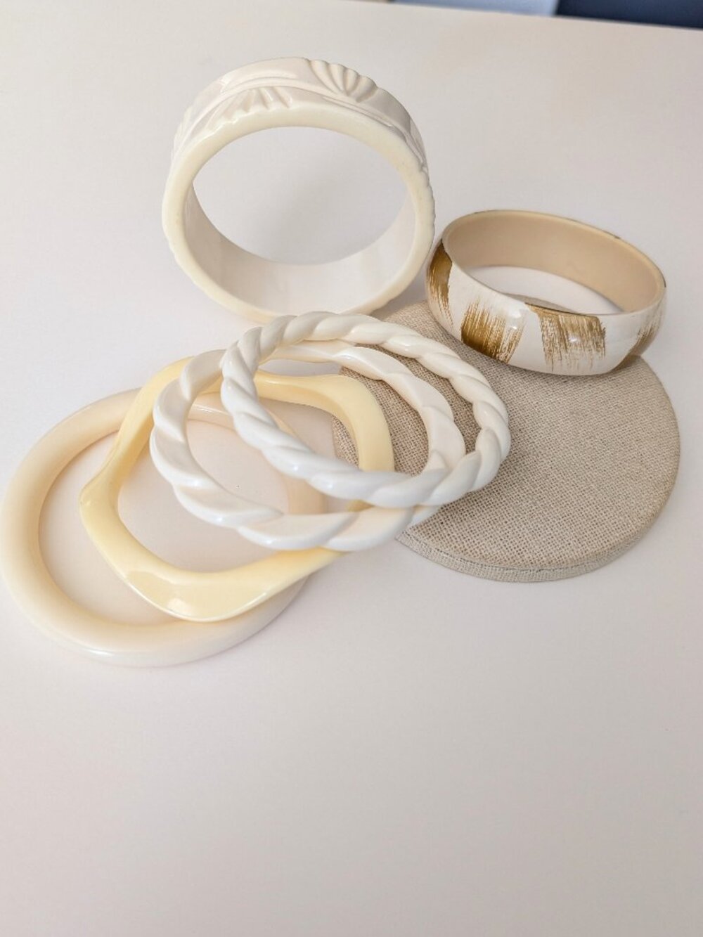 Cream stacking bangle bundle - Picture 9 of 12